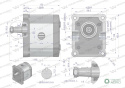 Pompa hydrauliczna zębata 39.0cm3 (grupa 3 - typ europejski) wałek 1:8 przyłącza gwintowane (obroty prawe) max.240 bar Waryński