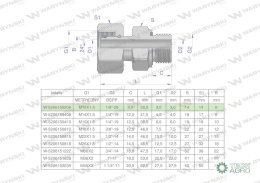 Przyłączka hydrauliczna AB (EVGE) M12x1.5 06L x 1/8