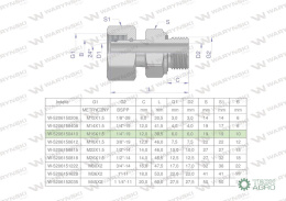 Przyłączka hydrauliczna AB (EVGE) M16x1.5 10L x 1/4