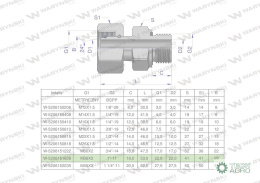 Przyłączka hydrauliczna AB (EVGE) M36x2 28L x 1