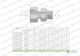 Przyłączka hydrauliczna AB (EVGE) M45x2 35L x 1 1/4