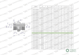 Przyłączka hydrauliczna BB (XGE) M22x1.5 15L x 3/4