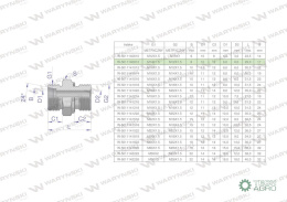 Przyłączka hydrauliczna metryczna BB (XGE) M14x1.5 08L x M12x1.5 ED Waryński ( sprzedawane po 5 )