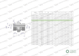 Przyłączka hydrauliczna metryczna BB (XGE) M16x1.5 10L x M14x1.5 ED Waryński ( sprzedawane po 5 )