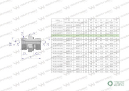 Przyłączka hydrauliczna metryczna BB (XGE) M16x1.5 10L x M16x1.5 ED Waryński ( sprzedawane po 5 )