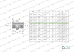 Przyłączka hydrauliczna metryczna BB (XGE) M16x1.5 10L x M22x1.5 ED Waryński ( sprzedawane po 5 )