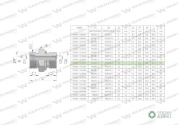 Przyłączka hydrauliczna metryczna BB (XGE) M18x1.5 12L x M16x1.5 ED Waryński ( sprzedawane po 10 )