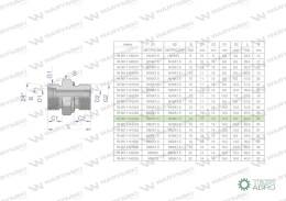 Przyłączka hydrauliczna metryczna BB (XGE) M22x1.5 15L x M16x1.5 ED Waryński ( sprzedawane po 10 )