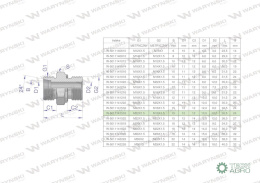 Przyłączka hydrauliczna metryczna BB (XGE) M22x1.5 15L x M18x1.5 ED Waryński ( sprzedawane po 10 )