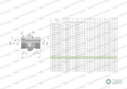 Przyłączka hydrauliczna metryczna BB (XGE) M22x1.5 15L x M22x1.5 ED Waryński ( sprzedawane po 10 )