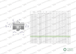 Przyłączka hydrauliczna metryczna BB (XGE) M26x1.5 18L x M18x1.5 ED Waryński ( sprzedawane po 2 )