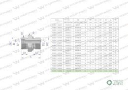 Przyłączka hydrauliczna metryczna BB (XGE) M30x2 22L x M26x1.5 ED Waryński ( sprzedawane po 2 )