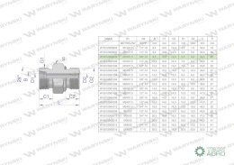 Przyłączka hydrauliczna (odmiana ciężka XGE) BB M16x1.5 08S x 3/8