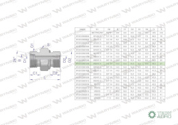 Przyłączka hydrauliczna (odmiana ciężka XGE) BB M20x1.5 12S x 1/2