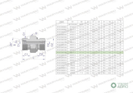 Przyłączka hydrauliczna (odmiana ciężka XGE) BB M22x1.5 14S x 1/2