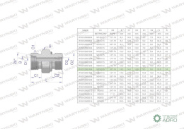 Przyłączka hydrauliczna (odmiana ciężka XGE) BB M22x1.5 14S x 3/8