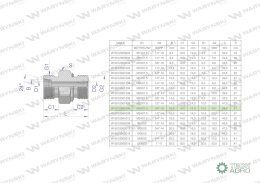 Przyłączka hydrauliczna (odmiana ciężka XGE) BB M24x1.5 16S x 3/8