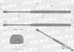 Siłownik drzwi New Holland 65498163 POLMO