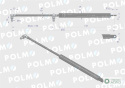 Siłownik szyba tylna, Szyberdach L max. 255mm 4316668P DEUTZ POLMO