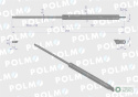 Siłownik szyberdachu L max. 255mm 65417046 FIAT POLMO