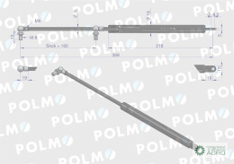 Siłownik szyby przedniej. tylnej L max. 399mm 65499074 FRITZMEIER POLMO