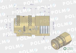 Szybkozłącze pneumatyczne P26 NW7.2 gniazdo 1/2