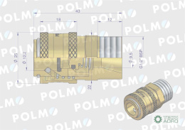 Szybkozłącze pneumatyczne P26 NW7.2 gniazdo 1/2