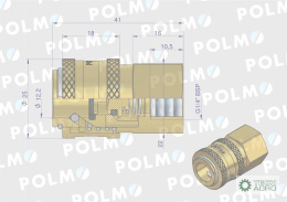 Szybkozłącze pneumatyczne P26 NW7.2 gniazdo 1/4