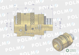 Szybkozłącze pneumatyczne P26 NW7.2 gniazdo 1/4