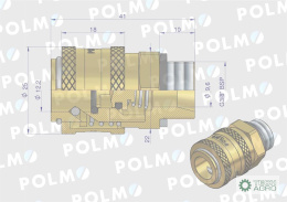 Szybkozłącze pneumatyczne P26 NW7.2 gniazdo 3/8