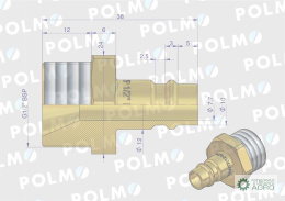 Szybkozłącze pneumatyczne P26 NW7.2 wtyczka 1/2