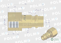 Szybkozłącze pneumatyczne P26 NW7.2 wtyczka 1/4