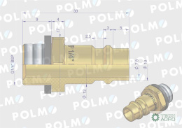 Szybkozłącze pneumatyczne P26 NW7.2 wtyczka 1/4