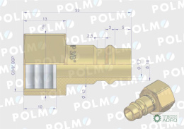 Szybkozłącze pneumatyczne P26 NW7.2 wtyczka 3/8