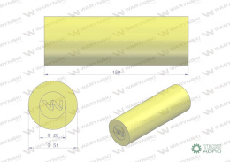 Amortyzator poliuretanowy walec 51x150 WARYŃSKI ( sprzedawane po 4 )