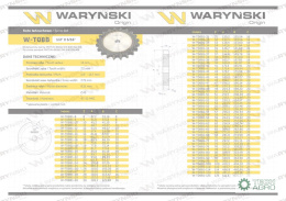 Koło zębate hartowane tarcza 08B-1 (R1 1/2) Z-22 Waryński