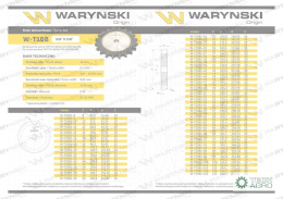 Koło zębate hartowane tarcza 10B-1 (R1 5/8) Z-22 Waryński