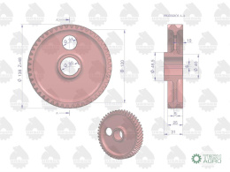 Koło zębate rozrządu na wałek wys. piasty 31mm C-330 ORYGINAŁ URSUS