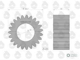 Satelit mechanizmu reduktora MF4 ORYGINAŁ URSUS