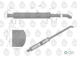 Tłumik 1590mm 6kg MF4 ORYGINAŁ URSUS