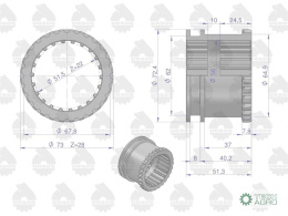 Tuleja sprzęgająca reduktora 2700374M1 MF4 ORYGINAŁ URSUS