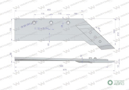Lemiesz z dłutem zastosowanie AS/0184 Atlas Unia Pług stal borowa Waryński