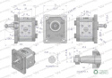 Pompa hydrauliczna zębata 1.9cm3 (grupa 1 - typ europejski) wałek 1:8 przyłącza gwintowane (obroty prawe) max.260 bar Waryński