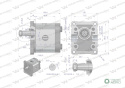 Pompa hydrauliczna zębata 16.0cm3 (grupa 2 - typ europejski) wałek 1:8 przyłącza gwintowane (obroty prawe) max.260 bar Waryński