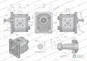 Pompa hydrauliczna zębata 3.8cm3 (grupa 1 - typ europejski) wałek 1:8 przyłącza gwintowane (obroty prawe) max.260 bar Waryński