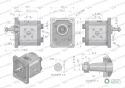 Pompa hydrauliczna zębata 5.3cm3 (grupa 1 - typ europejski) wałek 1:8 przyłącza gwintowane (obroty prawe) max.240 bar Waryński