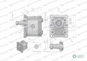 Pompa hydrauliczna zębata 6.0cm3 (grupa 2 - typ europejski) wałek 1:8 przyłącza gwintowane (obroty prawe) max.260 bar Waryński
