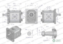 Pompa hydrauliczna zębata 6.3cm3 (grupa 1 - typ europejski) wałek 1:8 przyłącza gwintowane (obroty prawe) max.230 bar Waryński