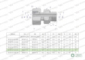 Przyłączka hydrauliczna metryczna AB (EVGE) M22x1.5 15L x M18x1.5 ED Waryński ( sprzedawane po 2 )