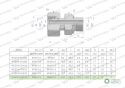 Przyłączka hydrauliczna metryczna AB (EVGE) M26x1.5 18L x M22x1.5 ED Waryński ( sprzedawane po 2 )